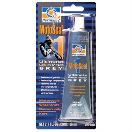 PERMATEX Moto Seal 1 Ultimate Gasket Maker Grey, 2.7 Fluid Ounce Tube Carded 29132-CAN